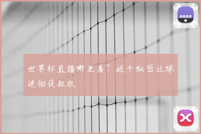 世界杯直播哪里看？这个秘密让球迷彻夜狂欢